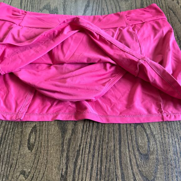 Athleta Womens Solid Pink Swim Skirt Bikini Bottom Attached Brief Size Medium - Picture 5 of 9